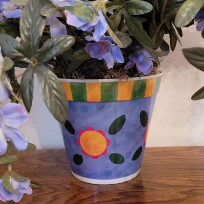 Lot 243: Purple Silk Flowers 