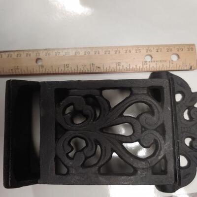 Cast Iron match holder W/box
