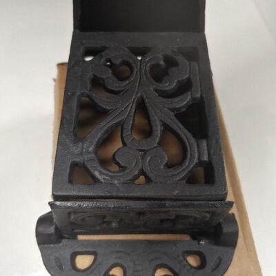 Cast Iron match holder W/box