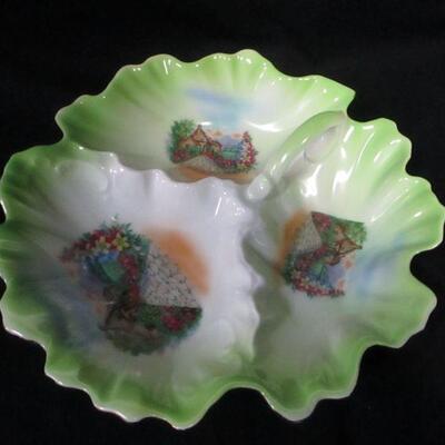 Lot 37 - Victoria Czechoslovakia China Divided Serving Dish