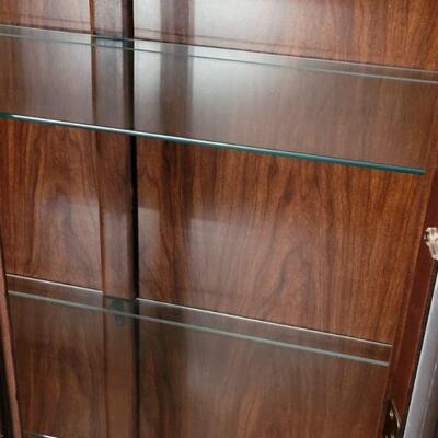 Lot 248: Bernhardt Cherry China Cabinet (63" Ã— 77.5")