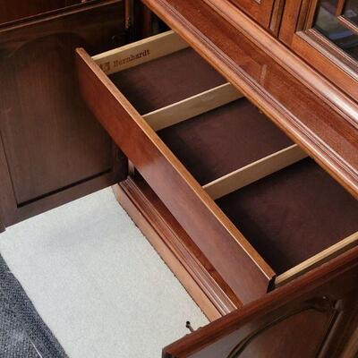 Lot 248: Bernhardt Cherry China Cabinet (63" Ã— 77.5")
