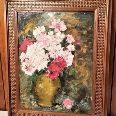 Lot #92  Wonderful Oil on Canvas Impressionist Painting by Listed Artist - Fresh to Market!