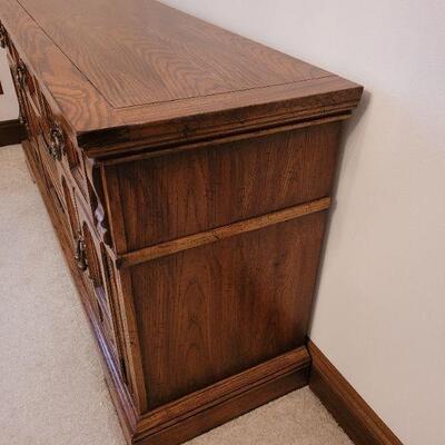 Lot 250: Vintage Buffet or Dresser 69" Ã— 19" Ã— 31"