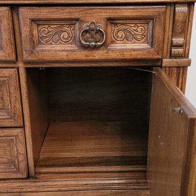 Lot 250: Vintage Buffet or Dresser 69" Ã— 19" Ã— 31"