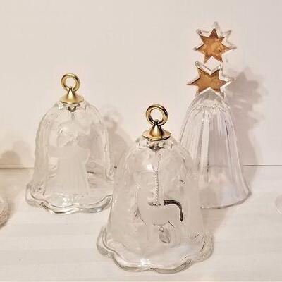 Lot #93  Two Mikasa Christmas Bells and an assortment of other holiday bells