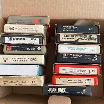 13   8 track tapes 
