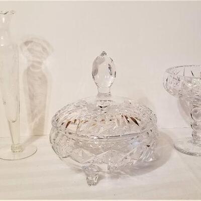 Lot #101  Lead Crystal Lot - Three pieces