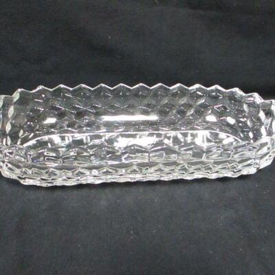 Lot 45 - Clear Crystal Serving Dish 