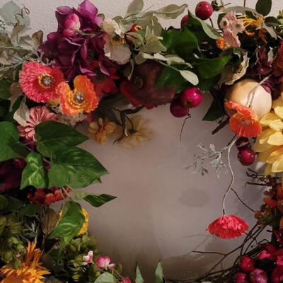 Lot 287: Large Fruit & Floral Wreath 