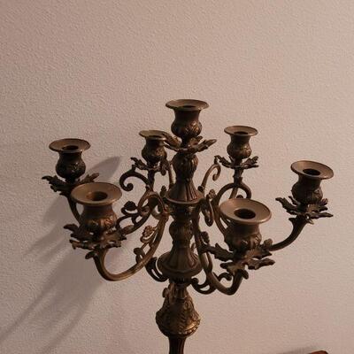 Lot 288: BOMBAY Large Brass Candelabra
