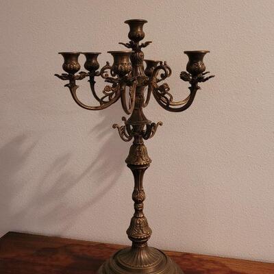 Lot 288: BOMBAY Large Brass Candelabra