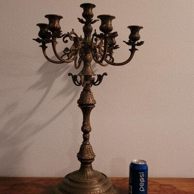 Lot 288: BOMBAY Large Brass Candelabra