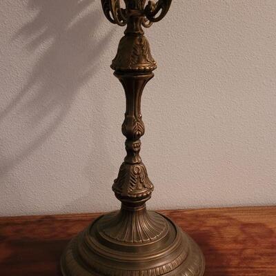 Lot 288: BOMBAY Large Brass Candelabra