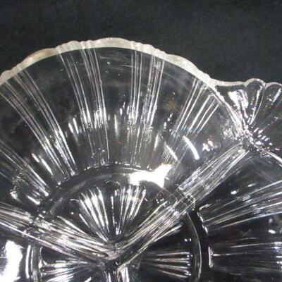 Lot 50 - Clear Crystal Divided Serving Dish