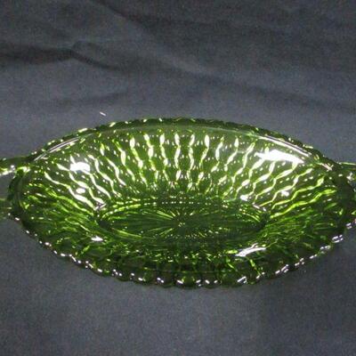 Lot 93 - Green Crystal Serving Plate