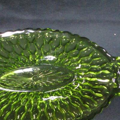 Lot 93 - Green Crystal Serving Plate
