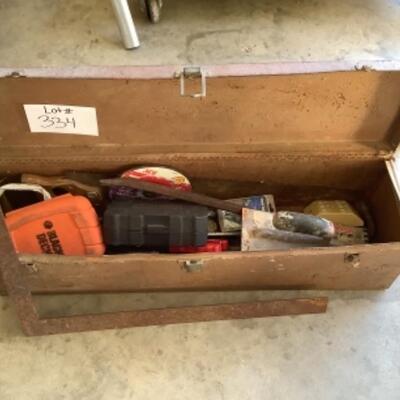 334 Vintage Tool Box with Toolssorted tools