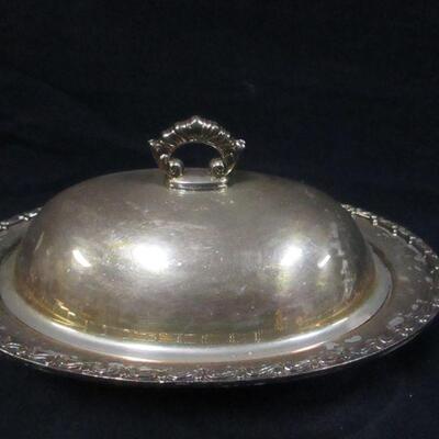 Lot 103 - Silver On Copper Covered Serving Platter