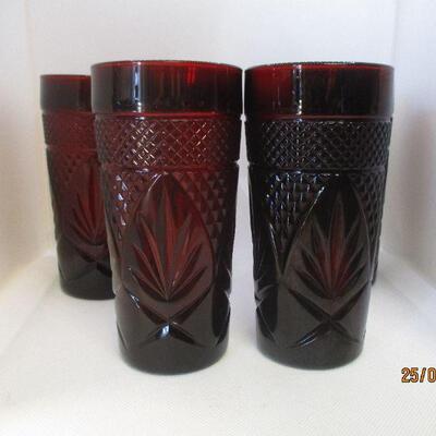 Lot 2 - Set of 4 Ruby Glass Coolers