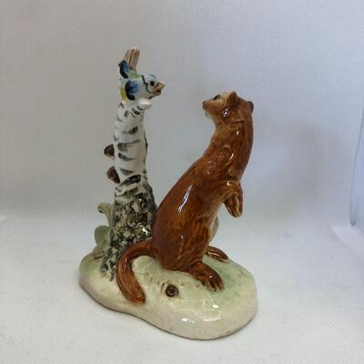 Lot 15 - Goebel Weasel and Bird Figurine