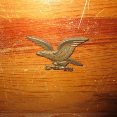 Lot 51 - Wood Box with Eagle Emblem