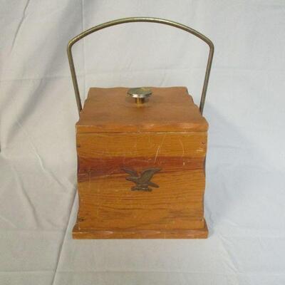 Lot 51 - Wood Box with Eagle Emblem
