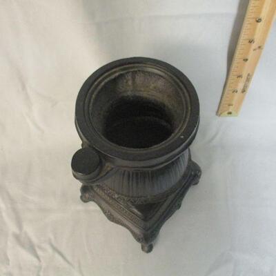 Lot 59 - Cast Iron Pot Belly Stove Planter