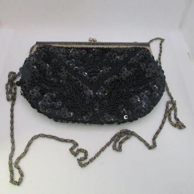 Lot 72 - Black Sequined Purse 