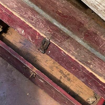 Antique woodworkers tool chest 
