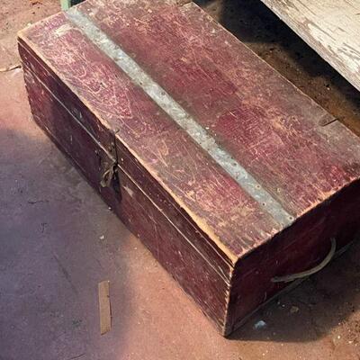 Antique woodworkers tool chest 