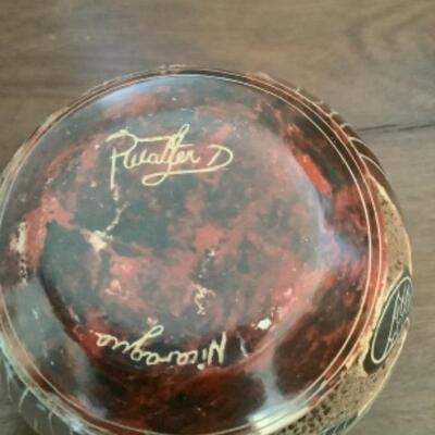 359 Two Signed Nicaraguan Etched Pottery Vases