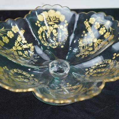 Lot 14 Large Punch Bowl, Matching punch cups, depression glass