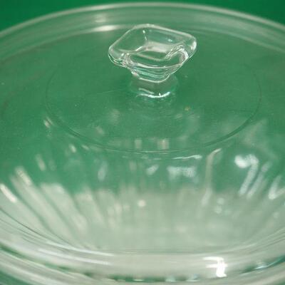 Lot 14 Large Punch Bowl, Matching punch cups, depression glass