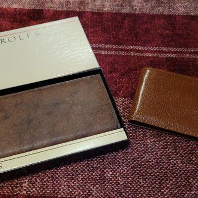 Lot 301: (2) Vintage New Stock ROLFS Leather Wallets