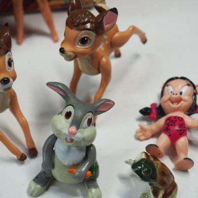 Lot 16 Troll House and Kitsch paintings, Disney animal figurines