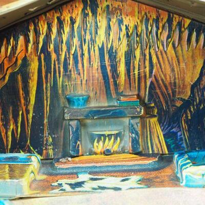Lot 16 Troll House and Kitsch paintings, Disney animal figurines