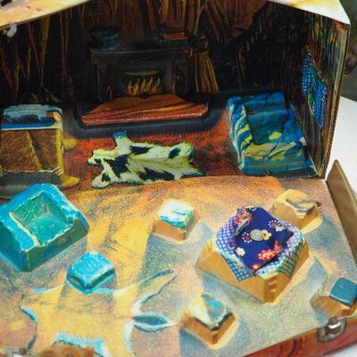 Lot 16 Troll House and Kitsch paintings, Disney animal figurines