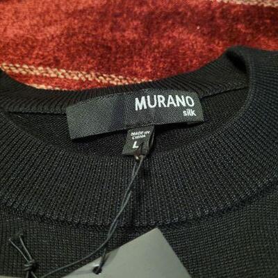 Lot 304: (2) New w/ Tags Men's MURANO Silk Sweaters Size LARGE 