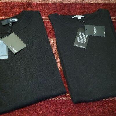 Lot 304: (2) New w/ Tags Men's MURANO Silk Sweaters Size LARGE 