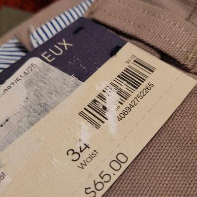 Lot 307: (3) New w/ Tags Pairs of Men's Dress Pants (2) & Shorts (2) 