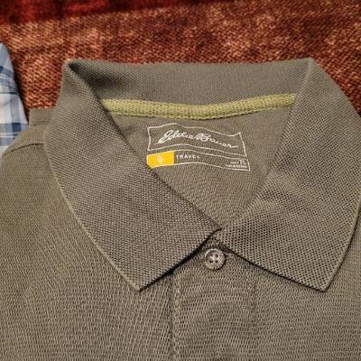 Lot 321: (2) New w/ Tags EDDIE BAUER Size Tall Large Outdoor Short Sleeve Shirts 