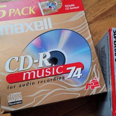 Lot 324: Assorted NEW SEALED Blank Media (CD-R & Cassette Tapes)