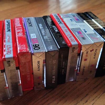 Lot 324: Assorted NEW SEALED Blank Media (CD-R & Cassette Tapes)