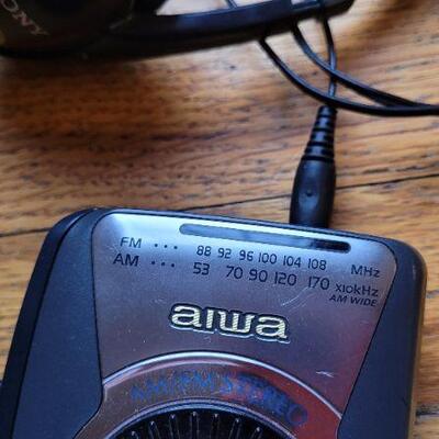 Lot 328: Vintage AIWA Tape Player FM/AM Radio w/ Headphones 