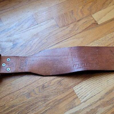 Lot 329: (3) Vintage Back Brace Leather Heavy Duty Weightlifting Belts 