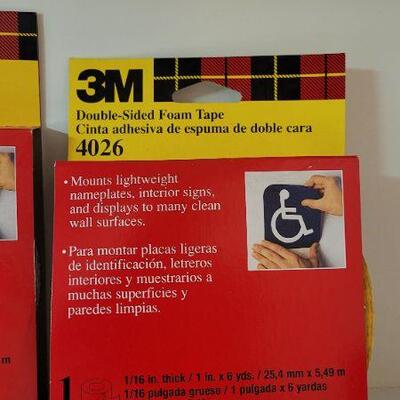 Lot 352: (3) New Packs of 3M Double Sided Foam Tape