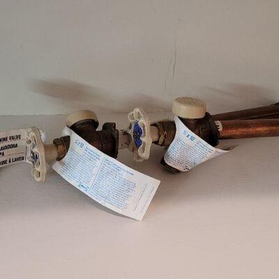 Lot 357: (2) 3/4" x 10" 90M Frostproof Sillcocks + (1) New Washing Machine Valve 