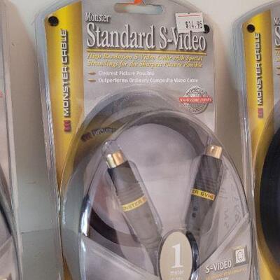 Lot 365: (3) New MONSTER CABLE Standard S-Video Cables 