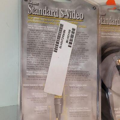 Lot 365: (3) New MONSTER CABLE Standard S-Video Cables 